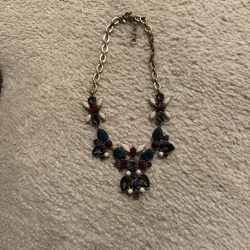 Elegant Multi-Color Statement Necklace
